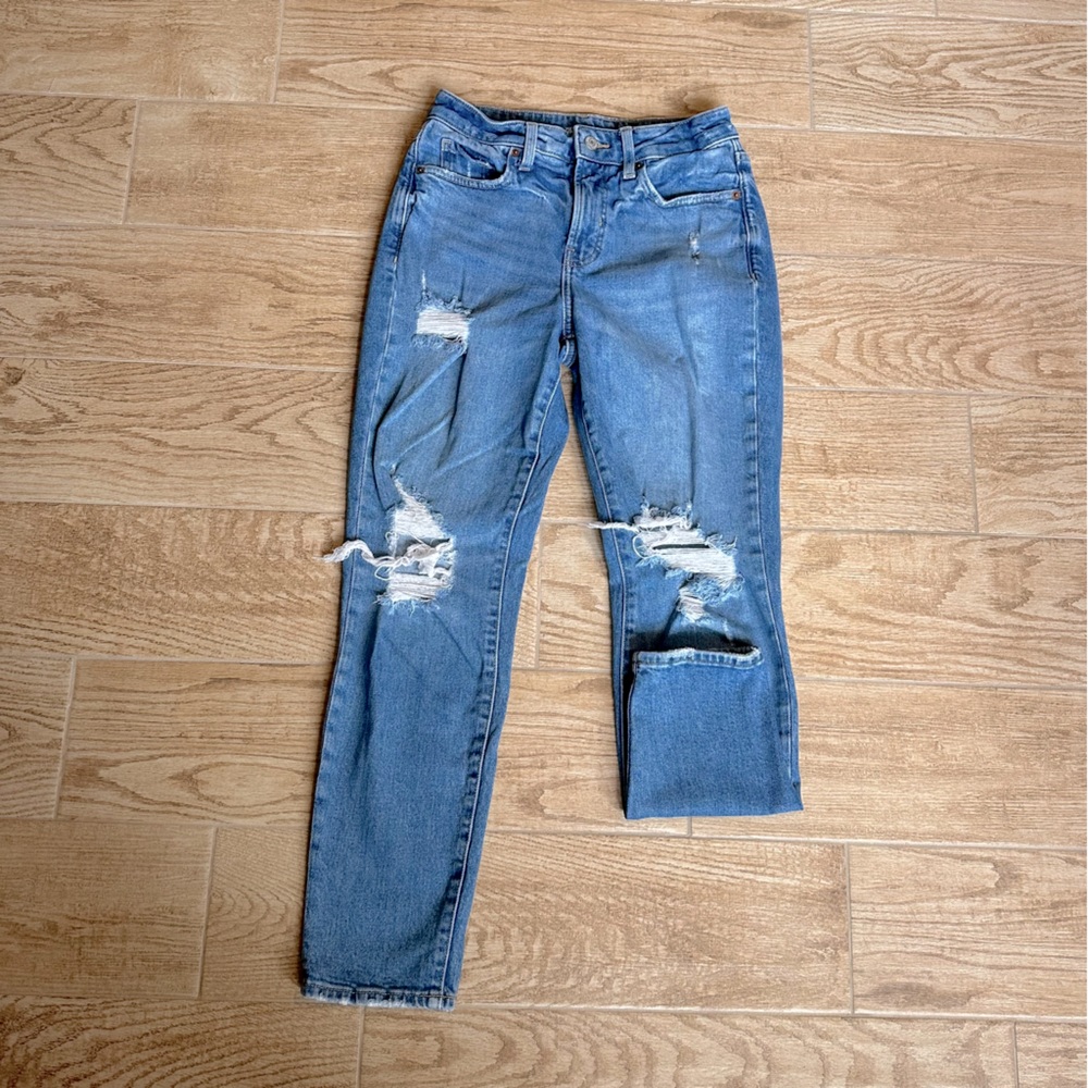 Old Navy High-Waisted OG Straight Ripped Jeans - Picture 3 of 11